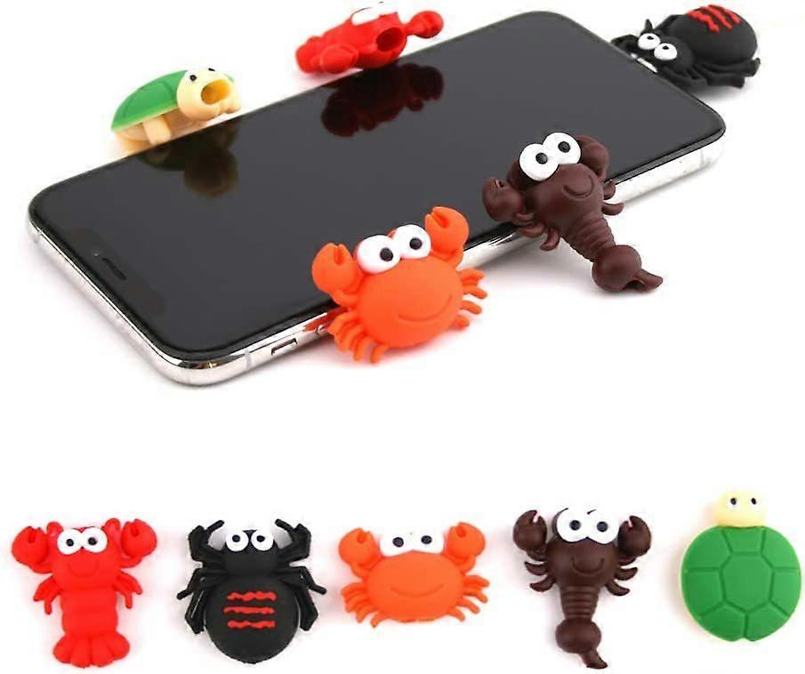5PCS Cute Animals Data/Charging/Lightning Cable Protector Saver Chewers ONLY Compatible with Apple Lightning Interface (Cute-Animals-5PCS)