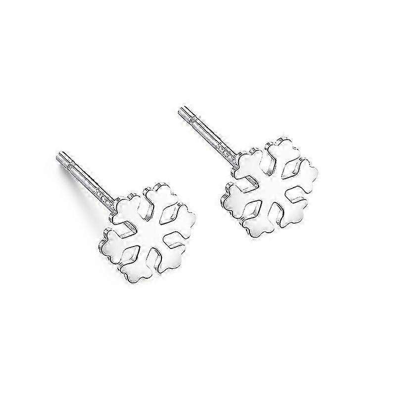 Simple Silver Earrings (snowflake Style)