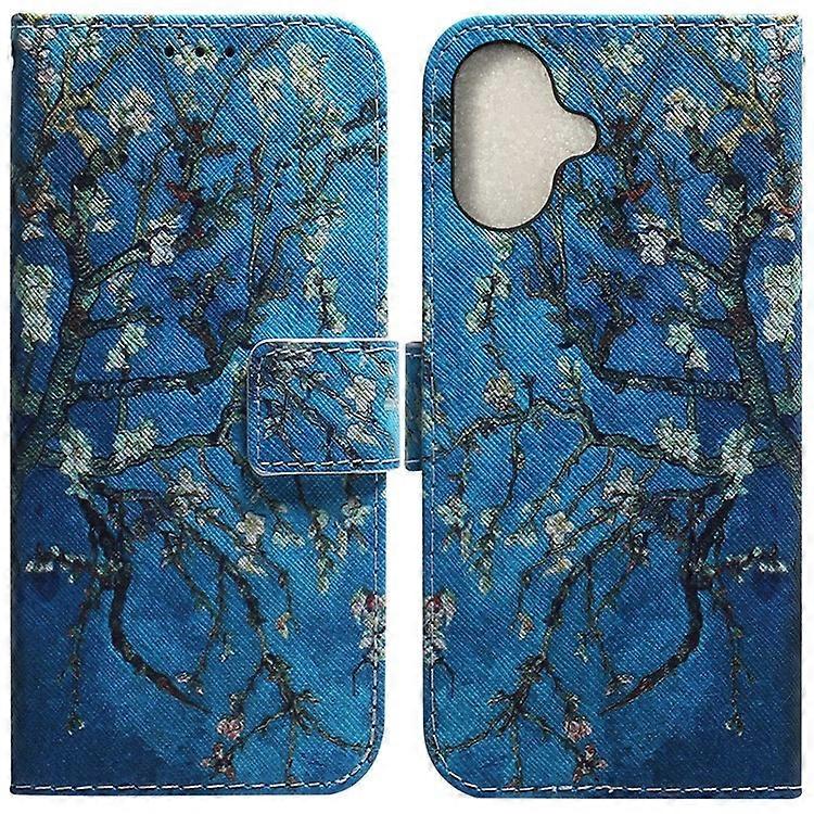 Compatible For iPhone 16 Wallet Case Pattern Print Leather Phone Cover