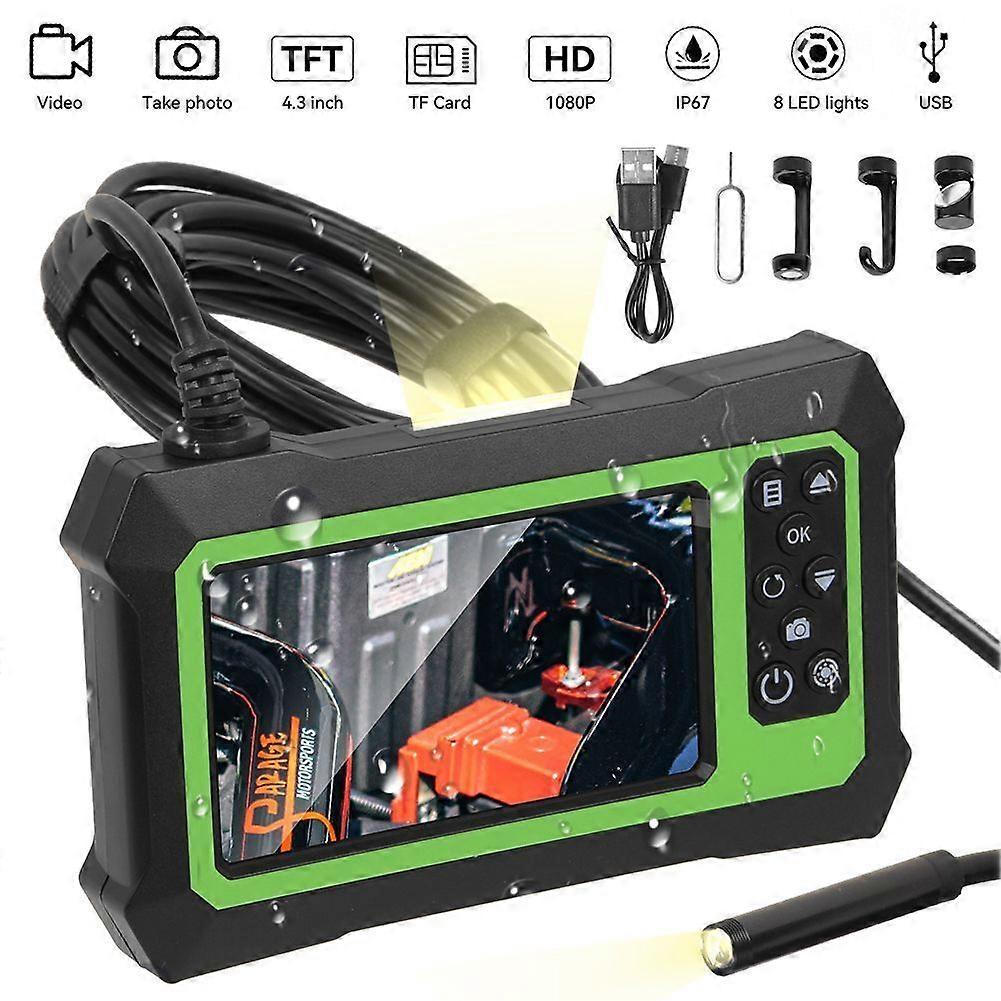 Digital Endoscope 1080P HD 4.3"LCD Screen Industrial Borescope Inspection Camera
