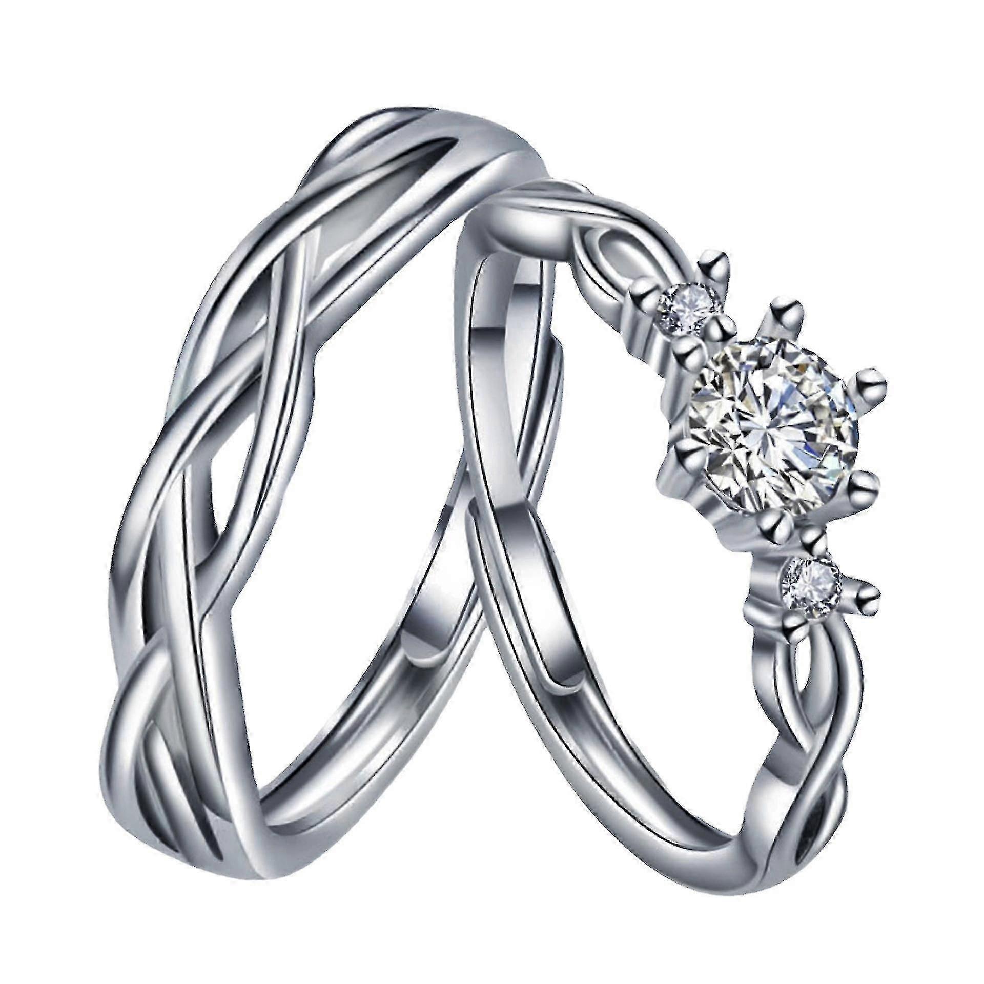Couple Ring Set Zirconium Ring