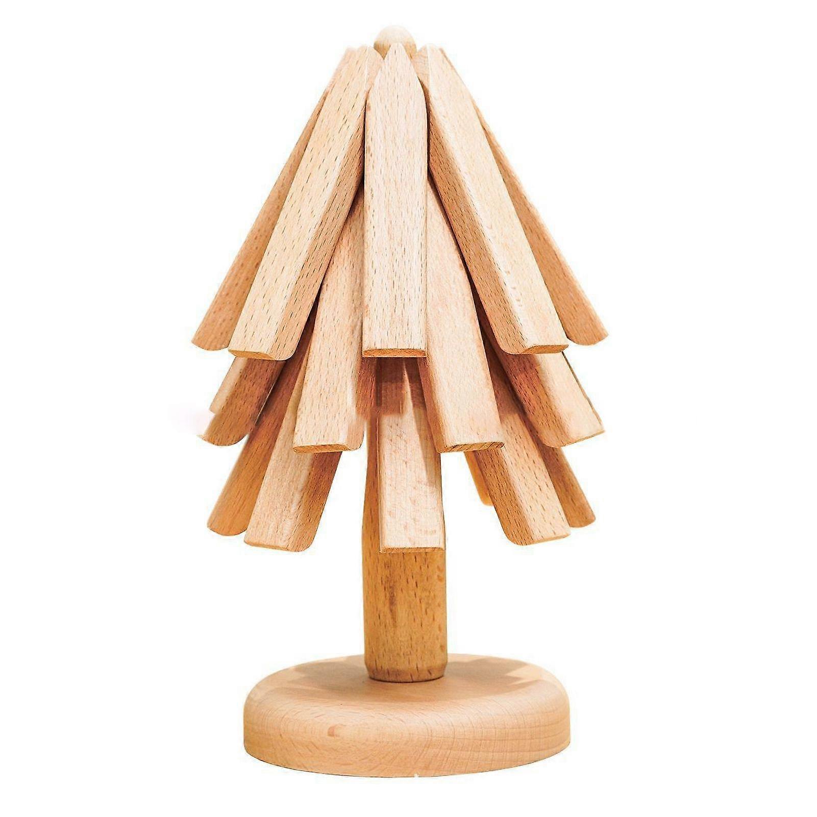 Tripés de madeira para pratos quentes 3 / 4 unidades Conjunto de porta-copos em forma de árvore com suporte Conjunto de porta-copos de tripé de madeira Acessórios de decoração de mesa de cozinha
