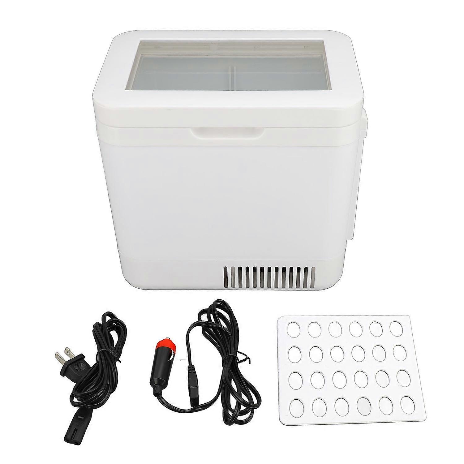 6L Skincare Mini Refrigerator with Clear Door Double Layer Cooler Warmer Small Cosmetic Fridge for R
