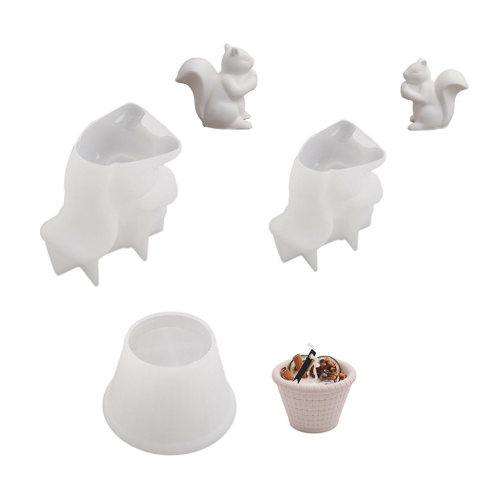 Multi Purpose Silicone Mold Portable Silicone Squirrel Basket Mold For Artistic Resin And Plaster Crafting