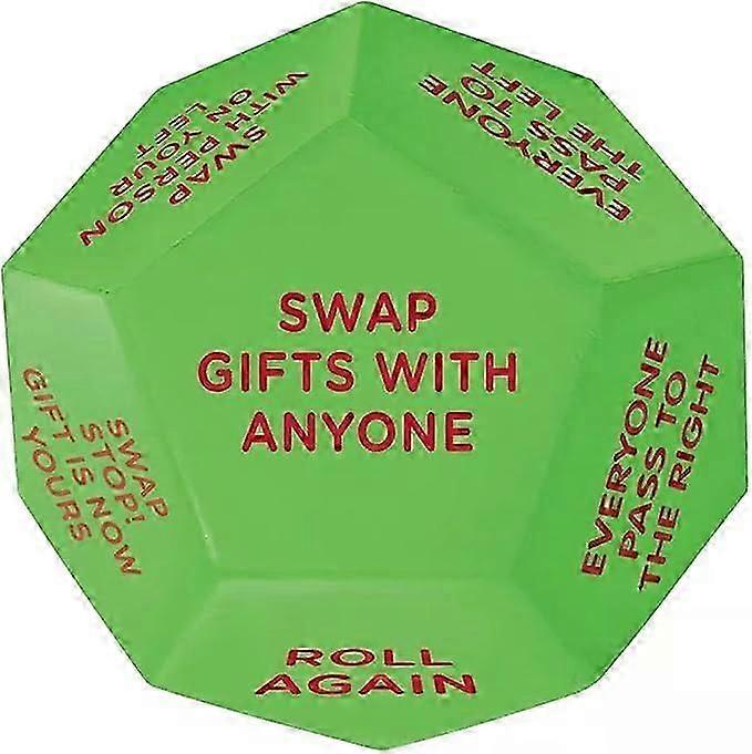 Santa Swap Gift Exchange Dice, 2025 New - Exchange Dice Game, Christmas Party Gift Exchange Dice Game, 12 Different Sides - 3*3*3 inch silicone materi