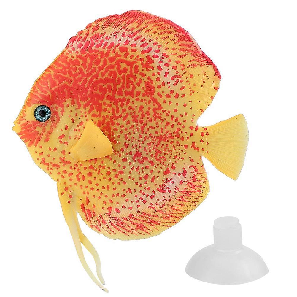 Fish Tank Artificial Luminous Tropical Angel Fish Ornament for Aquariums - Colorful Ocean Landscape Decor 6 Inch