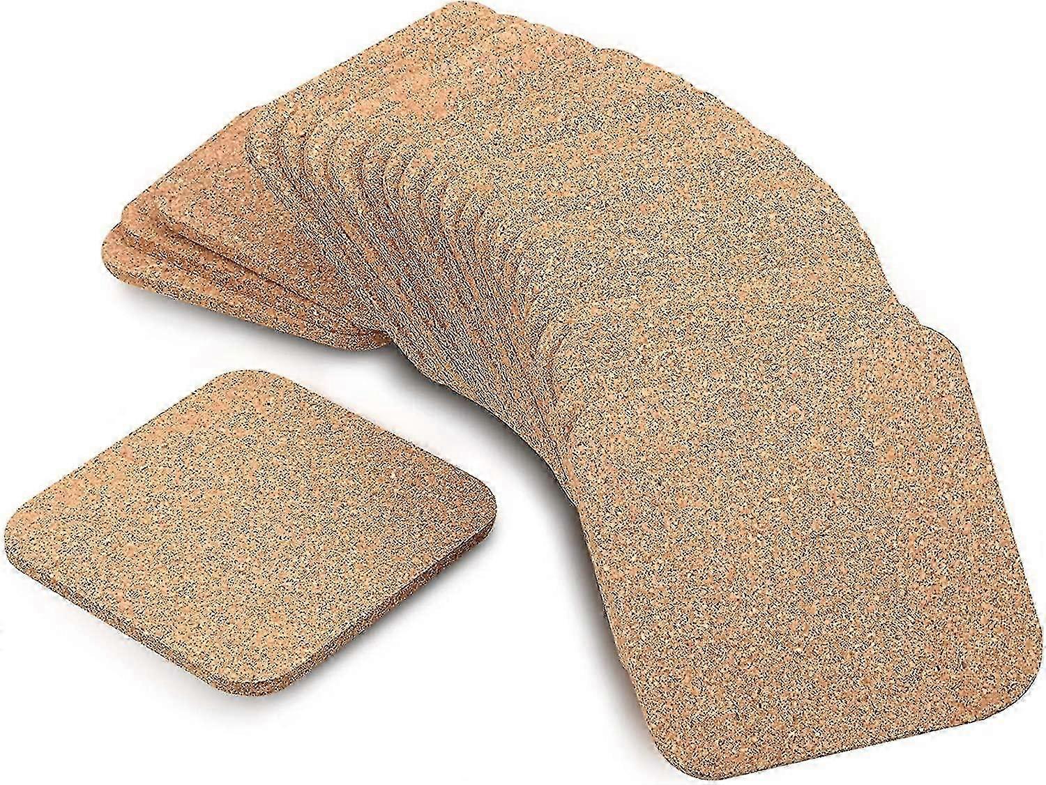 24 sottobicchieri in sughero naturale 5 mm di spessore assorbente quadrato stuoie per bevande, sottopentola da 4x4 pollici resistente al calore set regalo ideale