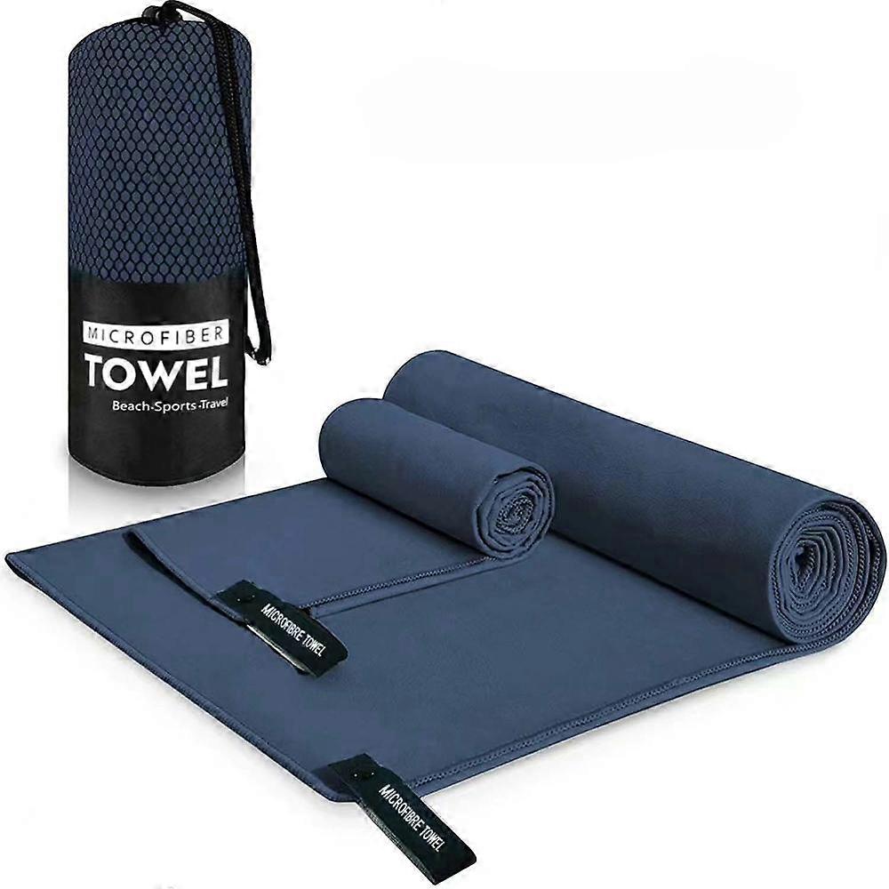 2-piece Combination Set of Quick Drying Sports Towels, Absorbent Beach Towels, Travel Portable Swimming Fitness Towels, Running Yoga Towels