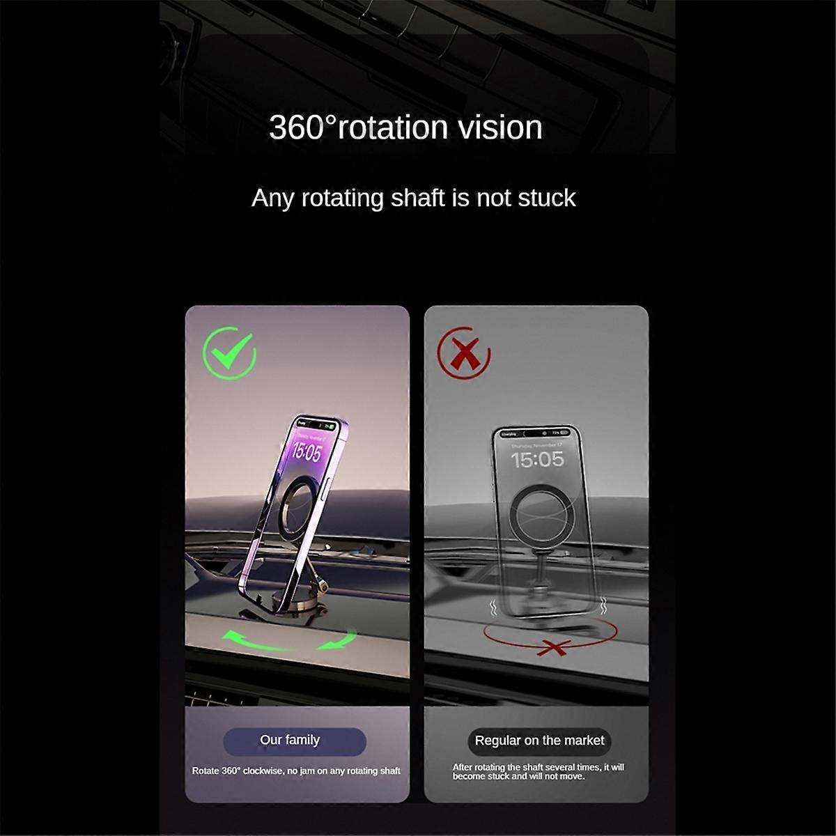 Magnetic Phone Holder for Car Strong Magnetic 360° Rotational Silver