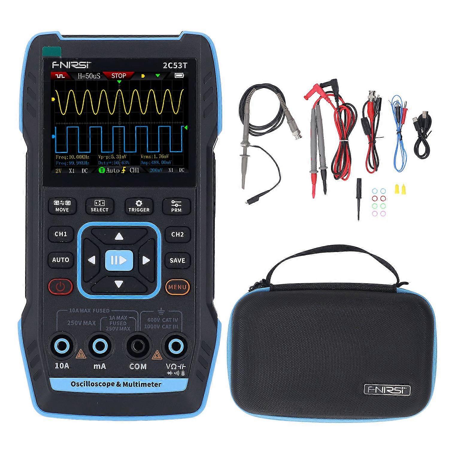 3 in 1 Oscilloscope Multimeter DDS Signal Generator 50MHz Bandwidth 250MS/s Sampling Rate 19999 Coun