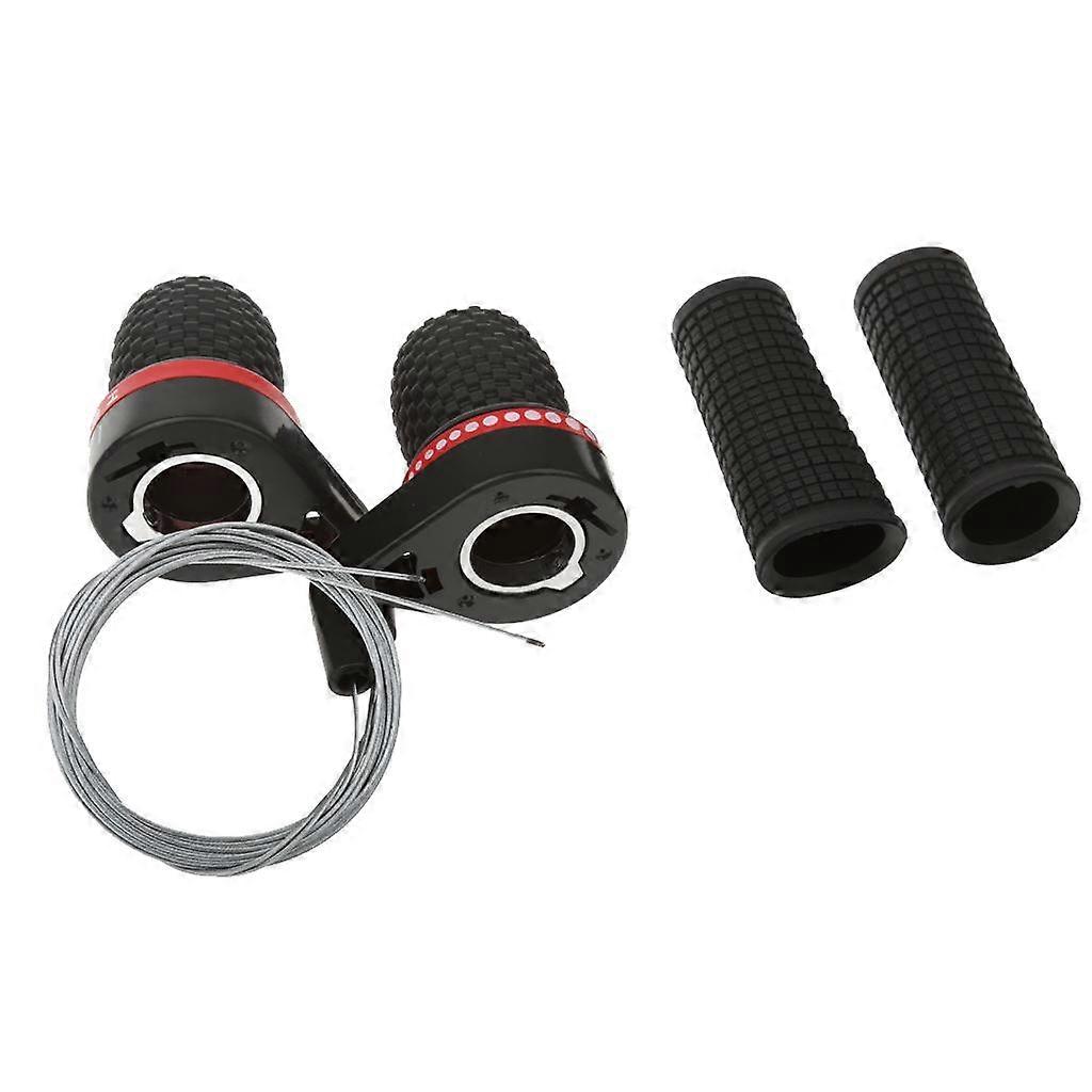 2x 18/21 Shift Levers Handle Bike Twist Grip Gear Cycle Speed Handlebar Shifter