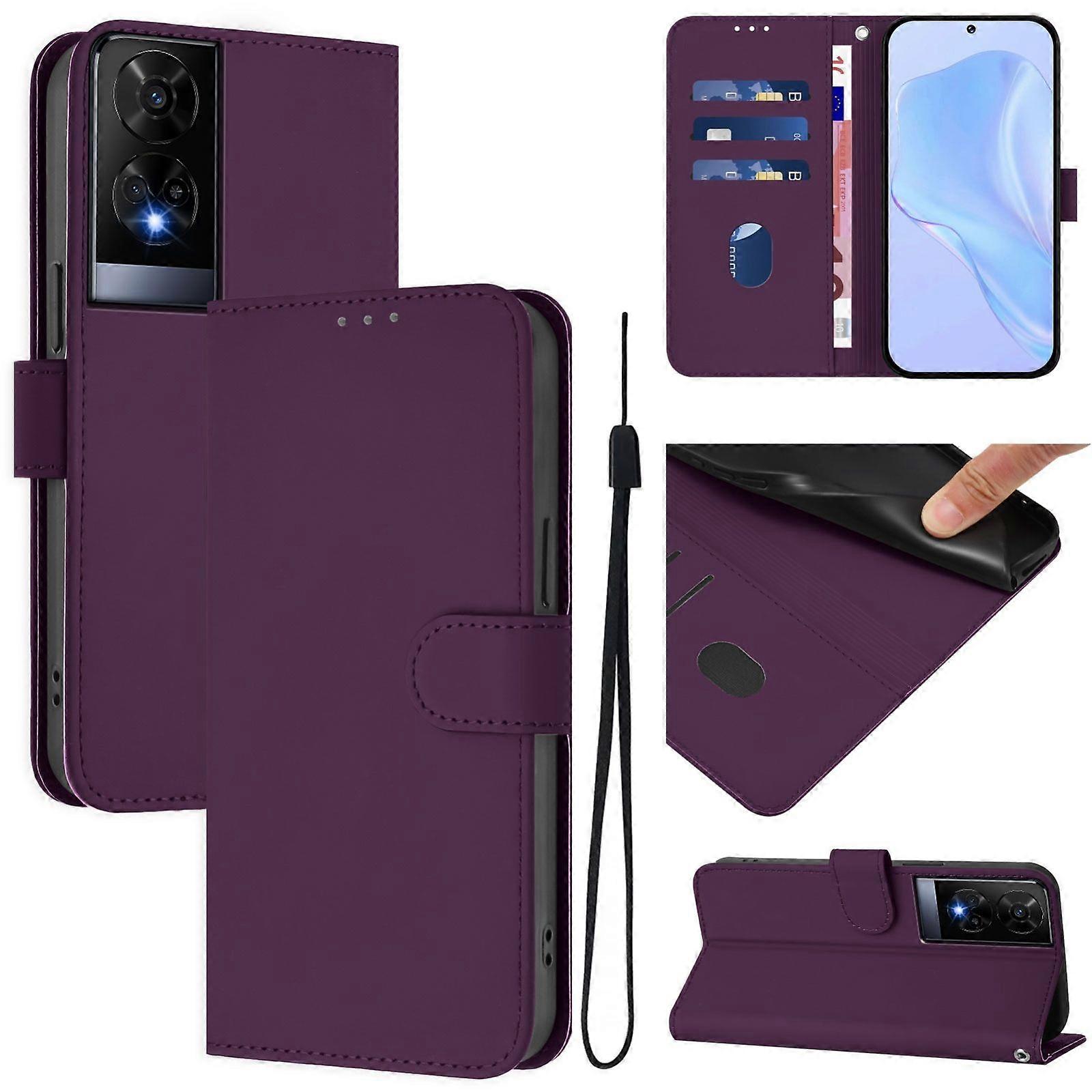 Solid Color PU Case For TCL 50 XE