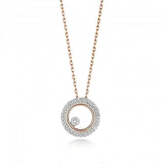 Diamond Jewellery 9ct Gold Diamond Circle Necklace ND127R
