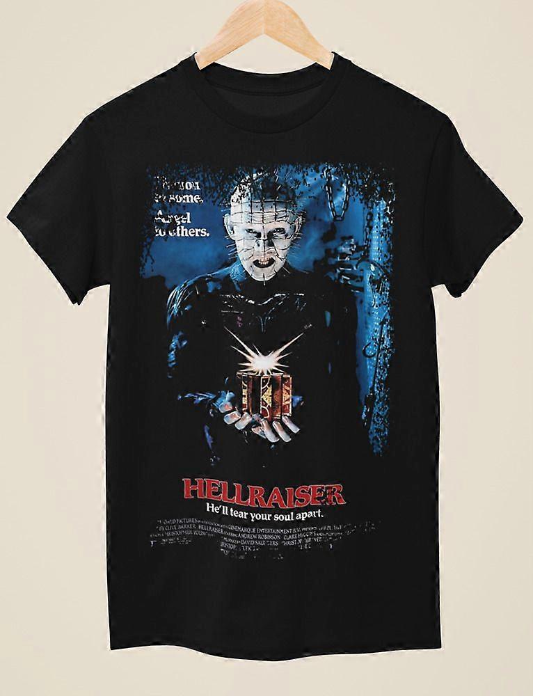 Hellraiser - Elokuvajuliste inspiroima Unisex Musta T-paita Style 1160