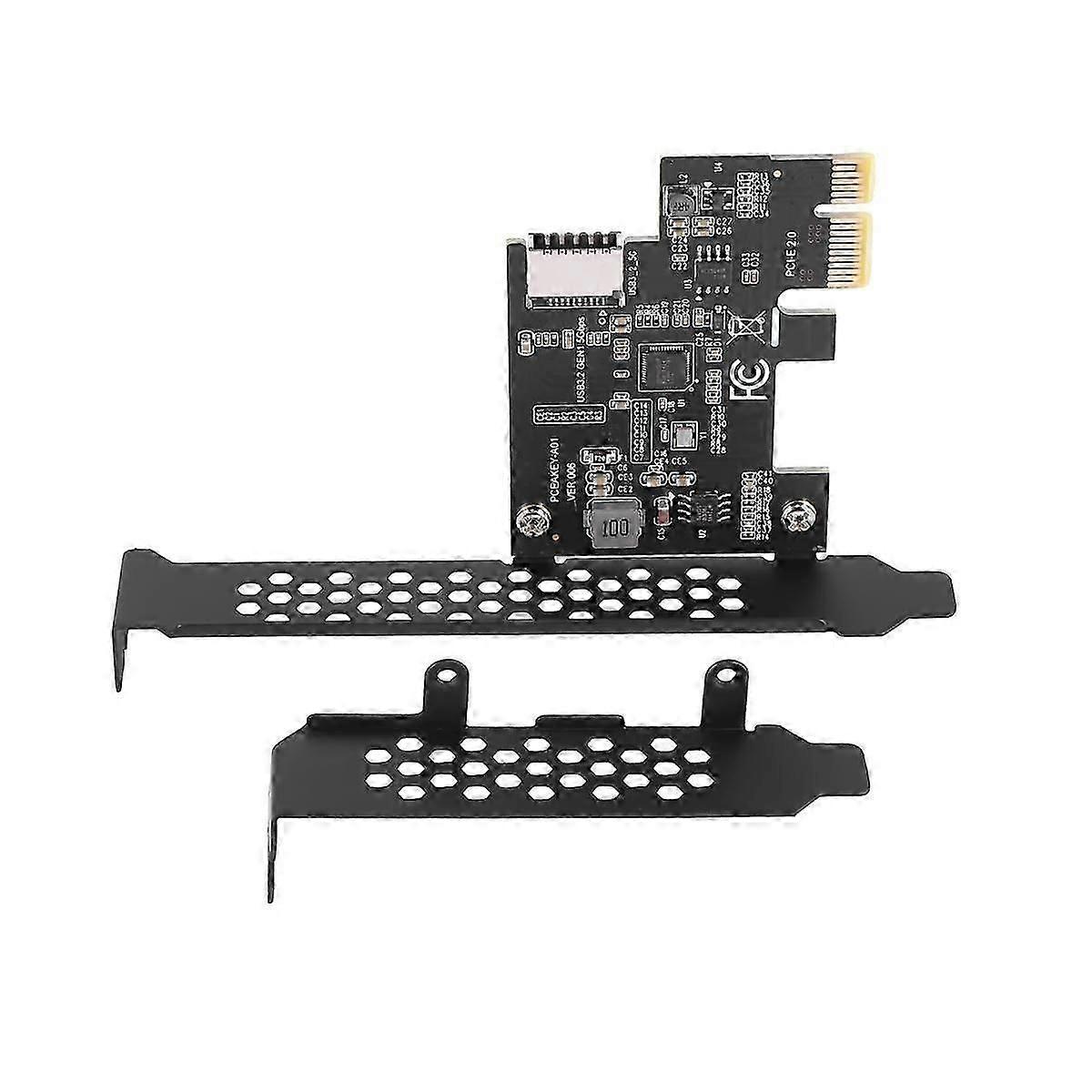 PCI Express 2.0 X1 USB 3.2 Gen1 TYPE-E Add on Card PCIe Front Type-C Adapter Riser USB3.1 Gen1 A-KE