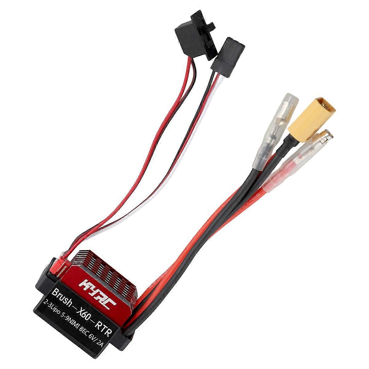 60A ESC RC Car ESC Brushed Electric Speed Controller,XT60-Plug