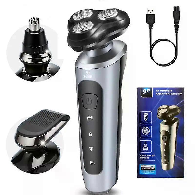 Electric Shavers for Men Waterproof Electric Trimmer Razor Wet & Use Rechargeable Battery Rotary Shavers Machine shaving