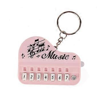 Schlüsselanhänger Anhänger Mini E-Piano Form 8 Tasten Musik Paar Anhänger Schlüsselanhänger Rosa