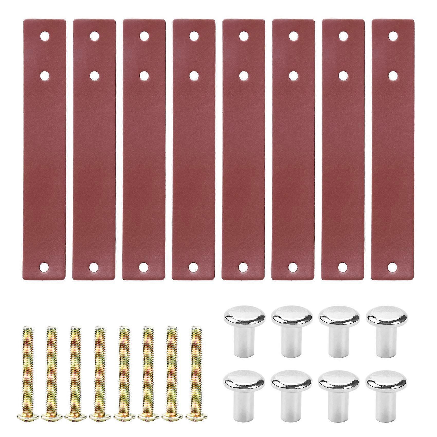 Leather Drawer Pulls 8 Pcs Knobs Pure Leather Handles for Drawers