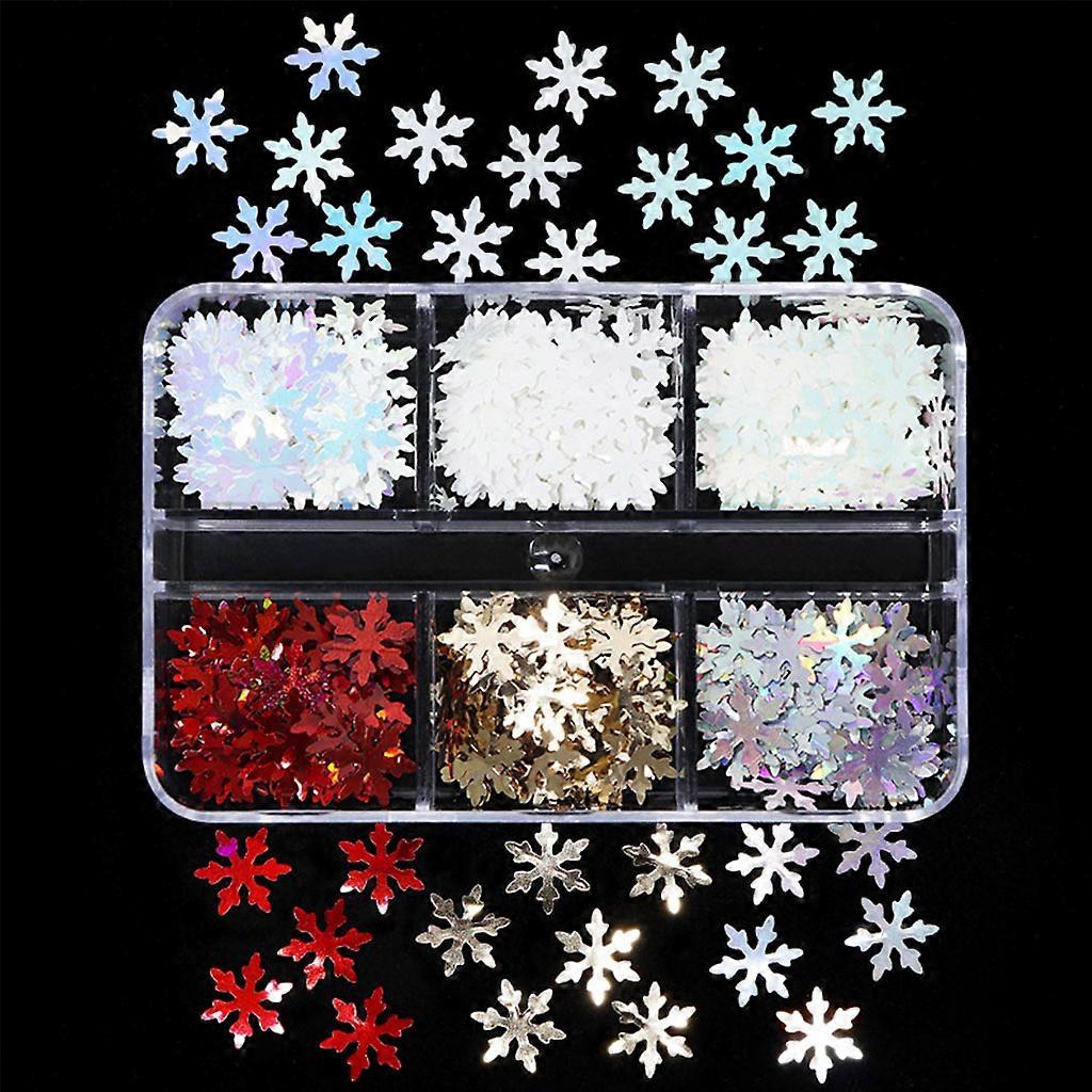 Christmas Nail Art Stickers Decals Snowflakes Nail Art Nail Art Stickers DIY Nail Decals Manicure Box 3D Christmas Tree