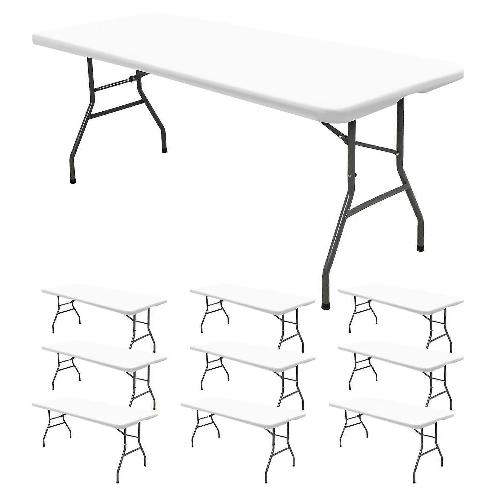 10 Pack Stretch Fabric Table Top Cap Cover for Indoor Party 30" W x 72" L