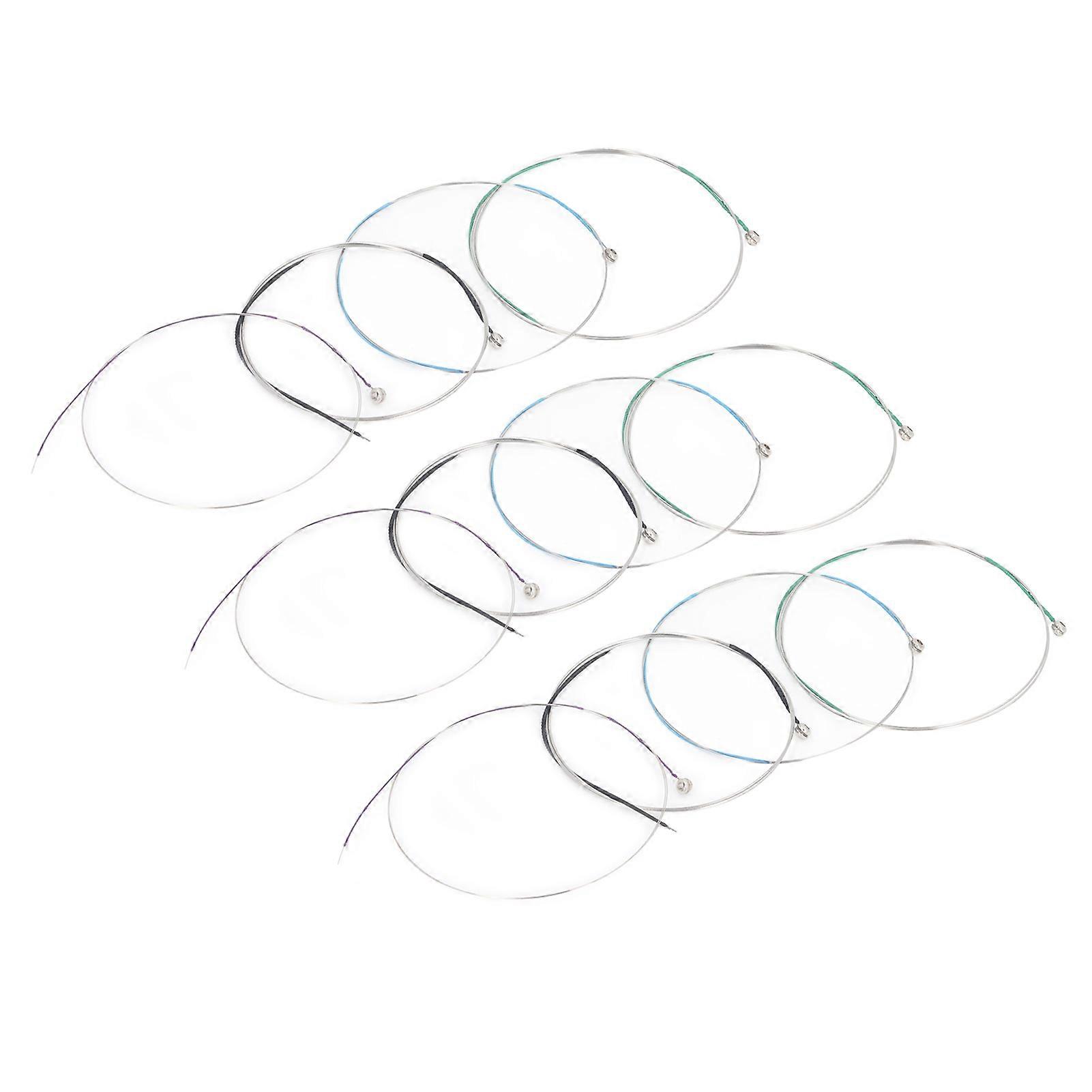 12Pcs Violin String Copper Alloy Professional Violin String Replacement for 1/2 1/4 3/4 4/4 Silver 