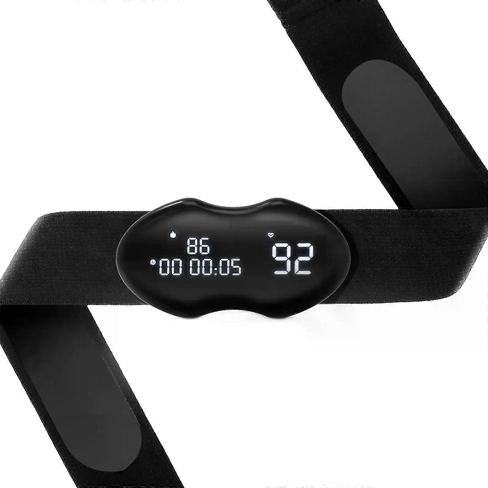 FITCENT Heart Rate Monitor Chest Strap with HR Display ANT+ Bluetooth Dual HRM for Zwift Strava Polar Garmin Watches
