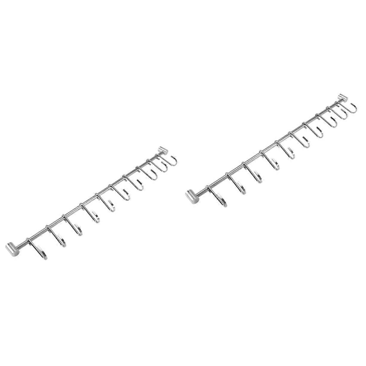2 Pcs Kitchen Wall Storage Rack Modular Design Space Saving for Home Organization with Detachable Hooks