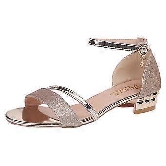 Wild Word Boucle Sandales Femme Etudiante Carrée avec Sandales 36
