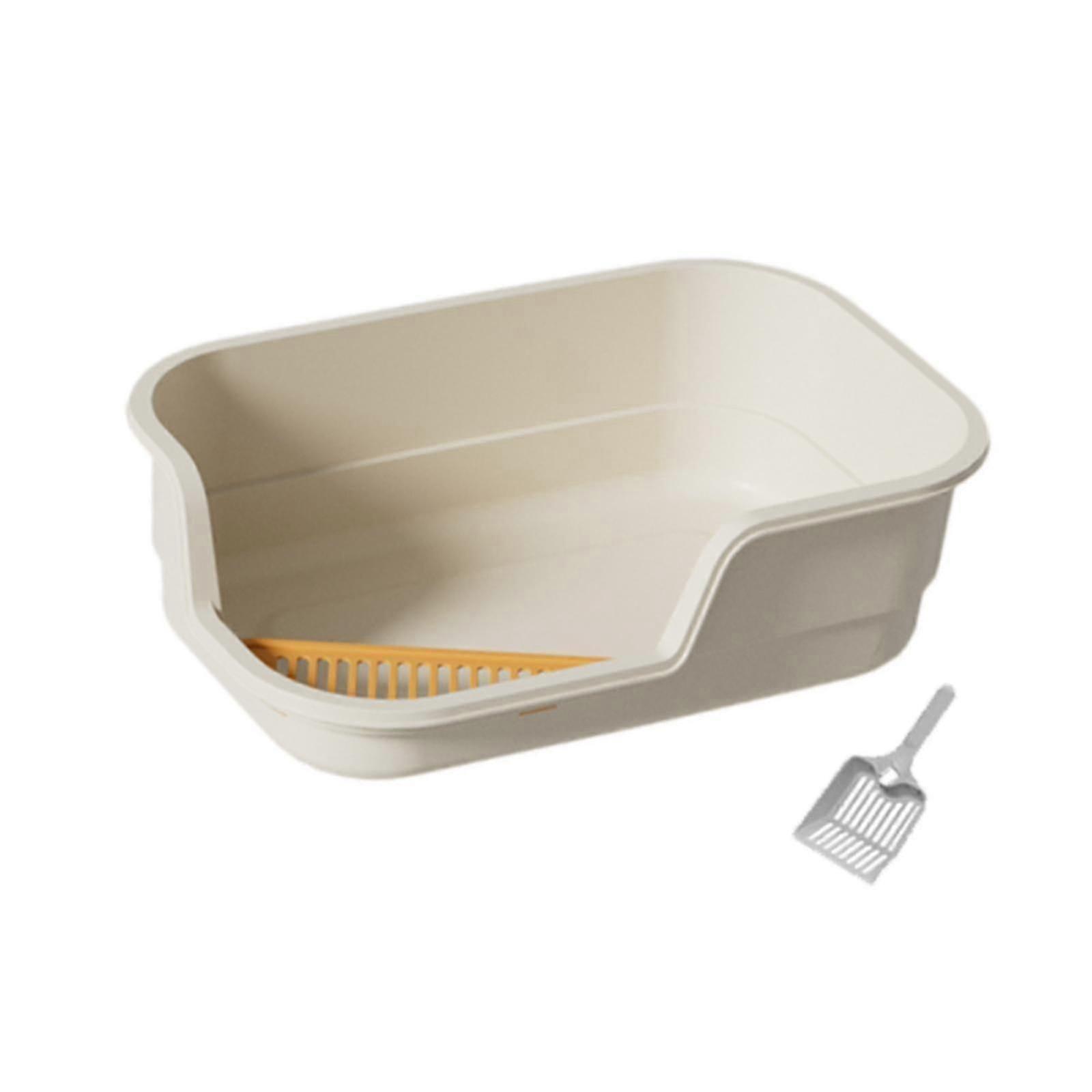 صندوق فضلات القطط ، وعاء قمامة غير لاصق ، سرير كبير في الهواء الطلق ، مستلزمات الأليفة ، صندوق رمل مرحاض مضاد للرذاذ الجانبي مفتوح