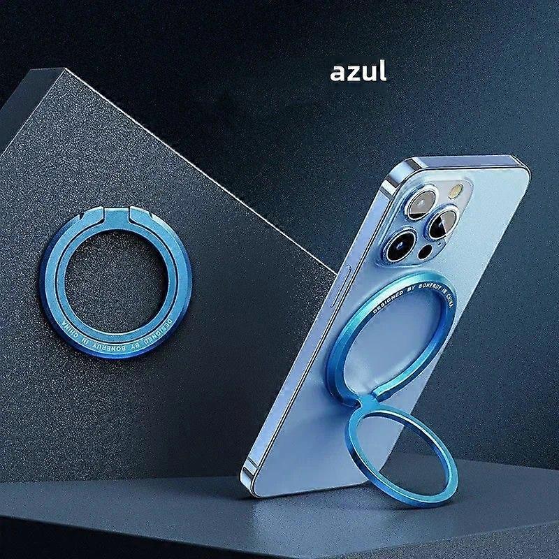 Ultra-thin Magnetic Phone Ring Holder Foldable Rotating Stand with Magnetic Back for iPhone 15 14 Universal Desktop Stand