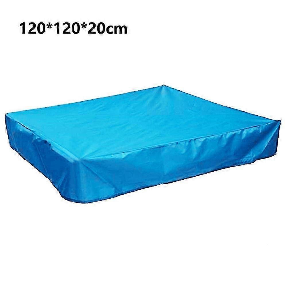 120x120x20cm 210Dオックスフォードクロスサンドピットカバースクエアプールカバー、巾着サンドボックスカバー付き