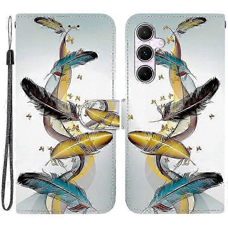 For Samsung Galaxy A55 5G Case Pattern Printing Anti-Drop Leather Flip Wallet Phone Cover with Lanyard