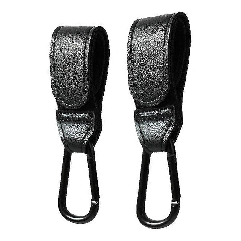 Adjustable Pu Leather Baby Stroller Hook Diaper Bag Hanger Pram Cart Organizer