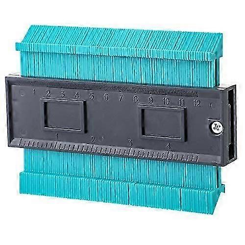 Contour Gauge Lockable Contour Copier Instrument Marking Tool Profile Gauge for Plastic Tile Measurement Laminate Wood Marking Tool (12cm Green)