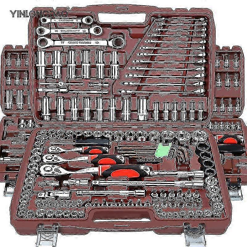 Socket Set Universal Car Repair Tool Ratchet Set Torque Wrench Combination Bit Un ensemble de touches Multifonction DIY Toos
