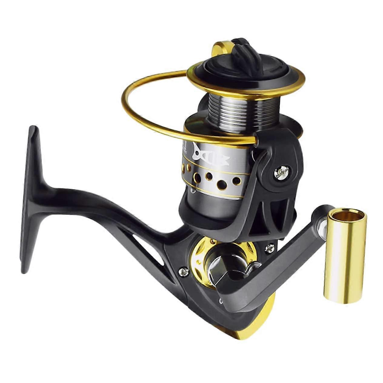 Fishing Gears Metal Fishing Reel 5.2:1 Gear Ratio for Boat and Beach Trips, Durable Design and High Performance