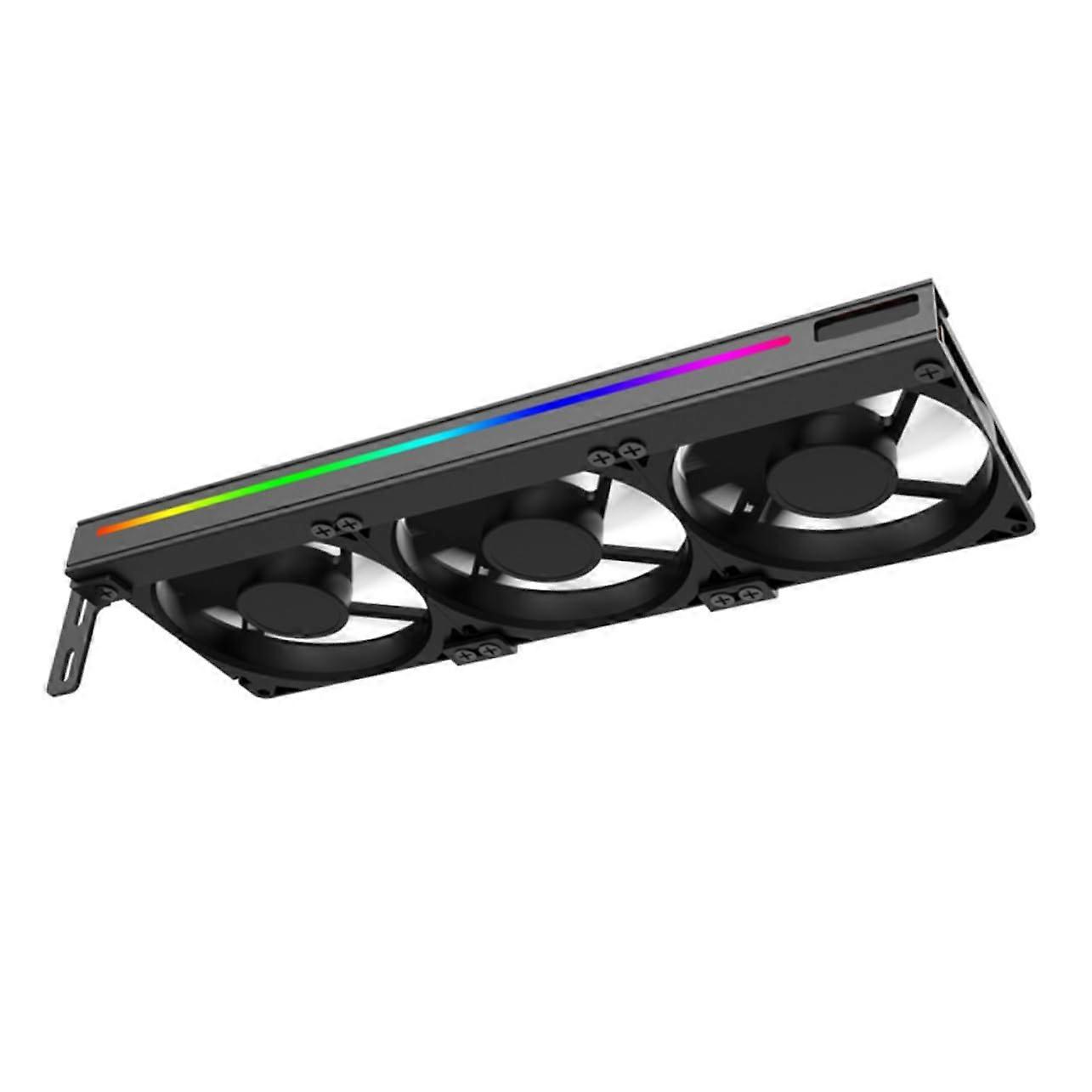 Gpu Fan Cooler 5V ARGB PC Cooling Fan, 3-Pin Sync Plug, Triple Fan Design, Quiet Performance