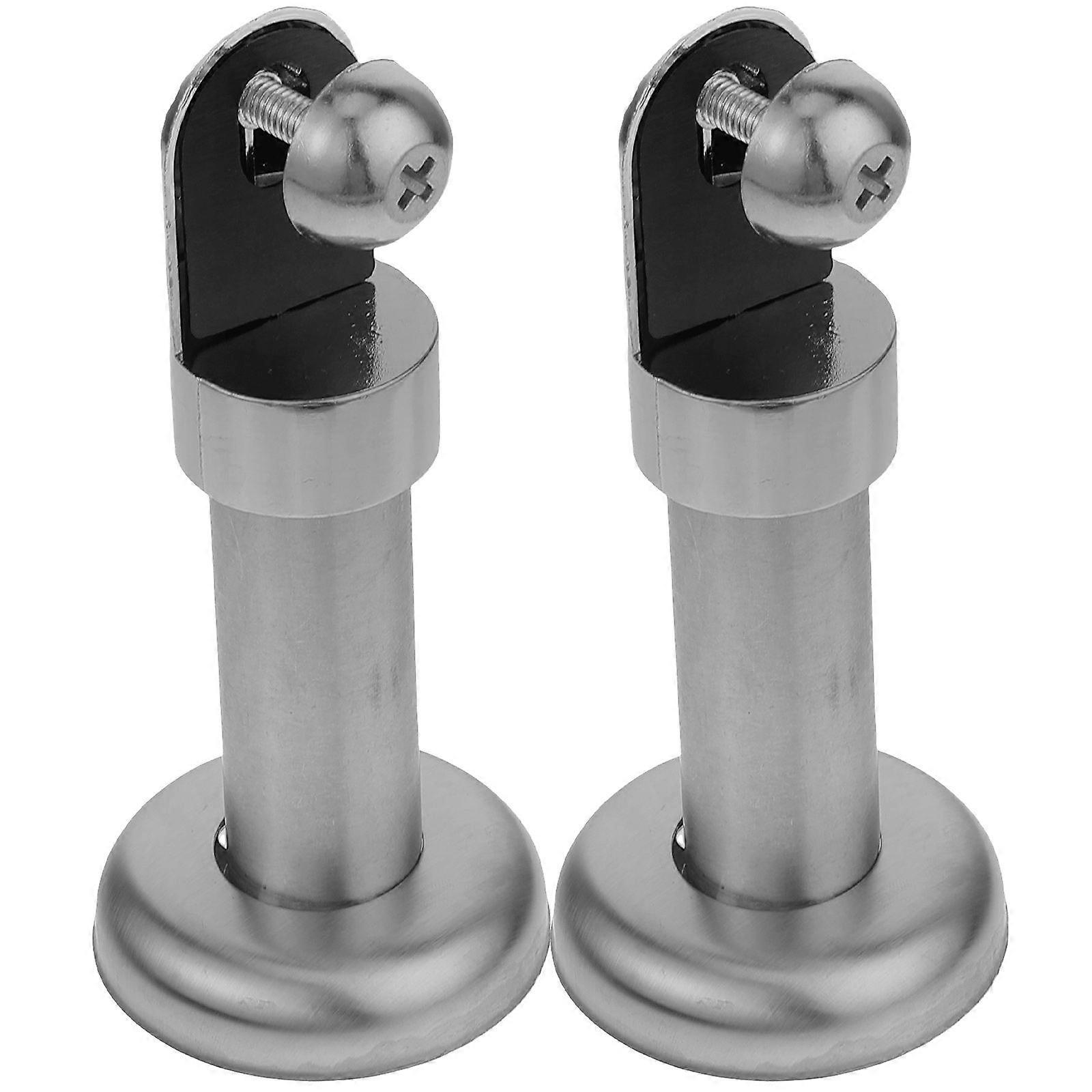 2 pz Raccordi divisori per bagni pubblici Piedini di supporto per pareti divisorie per servizi igienici Cavalletto di supporto per supporto in acciaio inossidabile