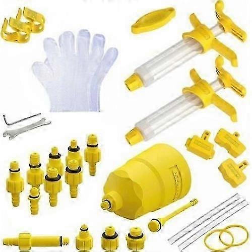 Bleed Kit For Shimano Hydraulic Disc Brakes, Pressure Reducing Bleeder Included, Perfect Bleeding Of The Bicycle Brake With Easy-To-Follow