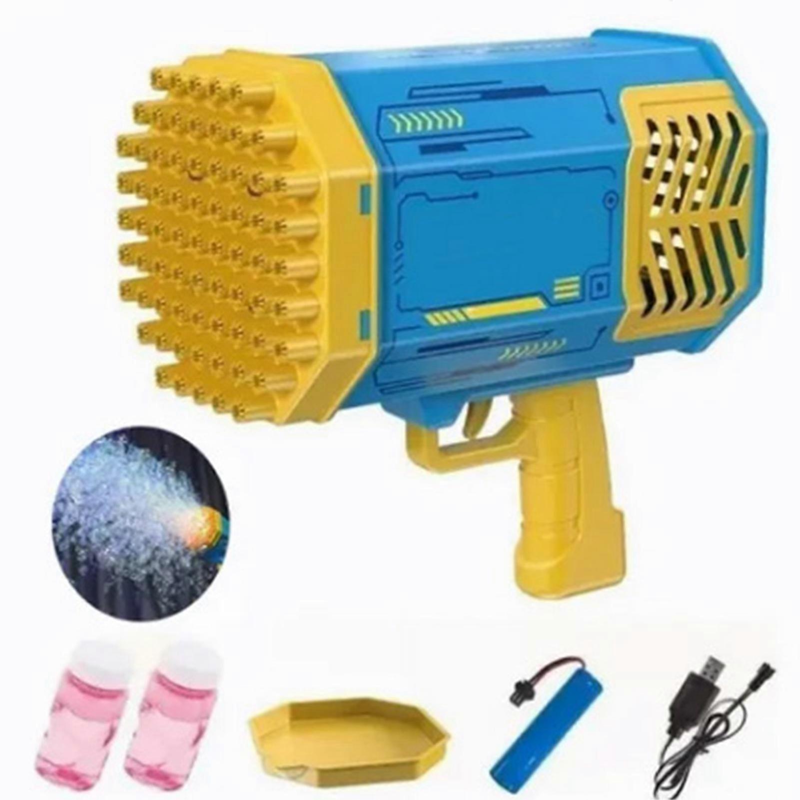 Automatic Handheld Bubble Machine Cool Fan Mode 69 Bubble Holes Leak Proof for Party Wedding