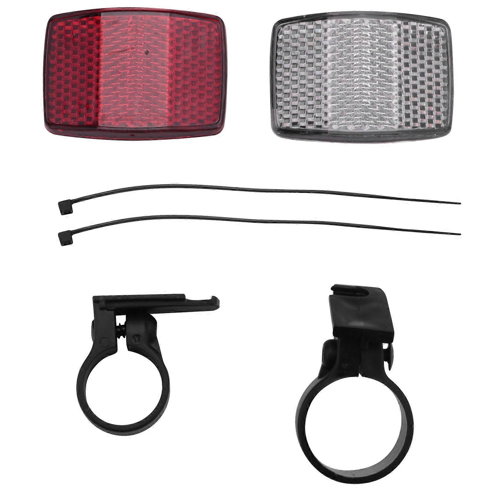 1 Pair Bike Light Reflector Rear Front For Handlebar & Saddle Bar