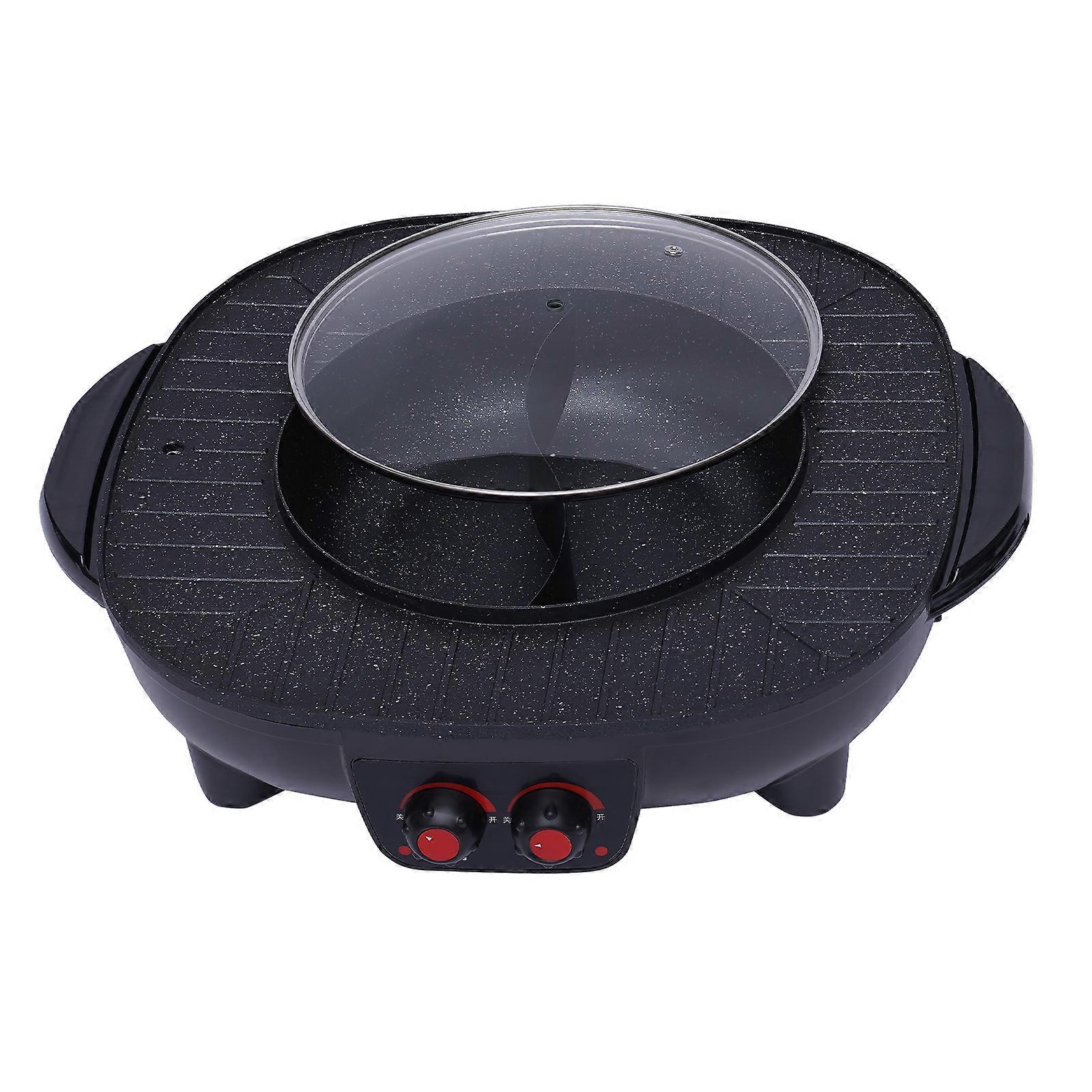 2000W 2-in-1 Electric Grill Hot Pot 3L Suitable for Dining Rooms, Restaurants