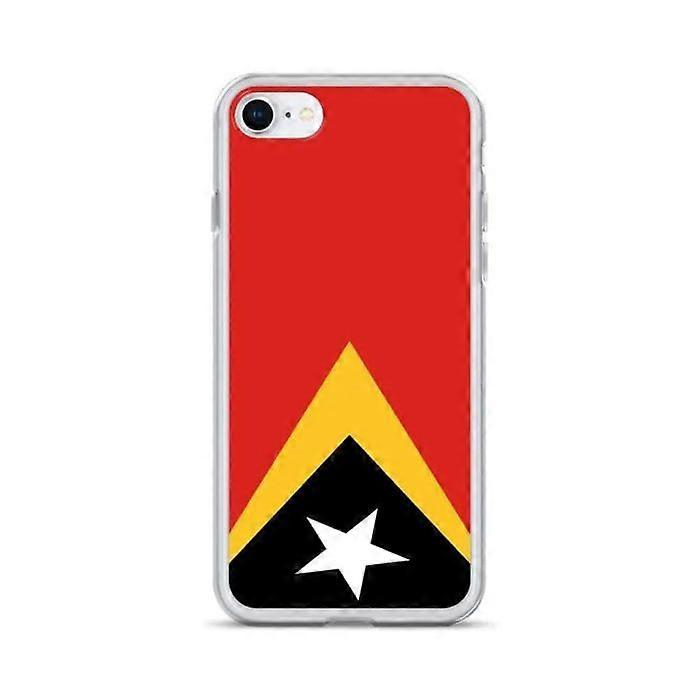 iPhone Case - East Timor Flag - Flexible - Transparent Plastic - Slim and Lightweight Design