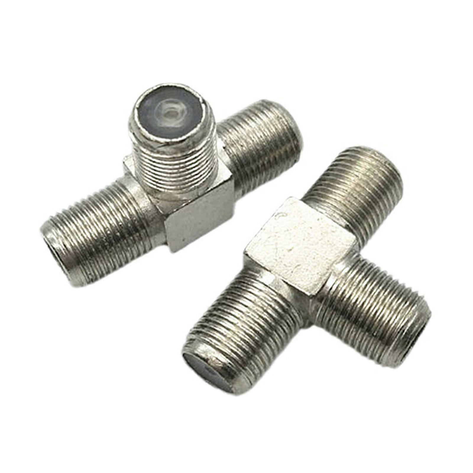 Metal F Female to Double Output Adapter Connectors for Professional and Home Use in Various Environment