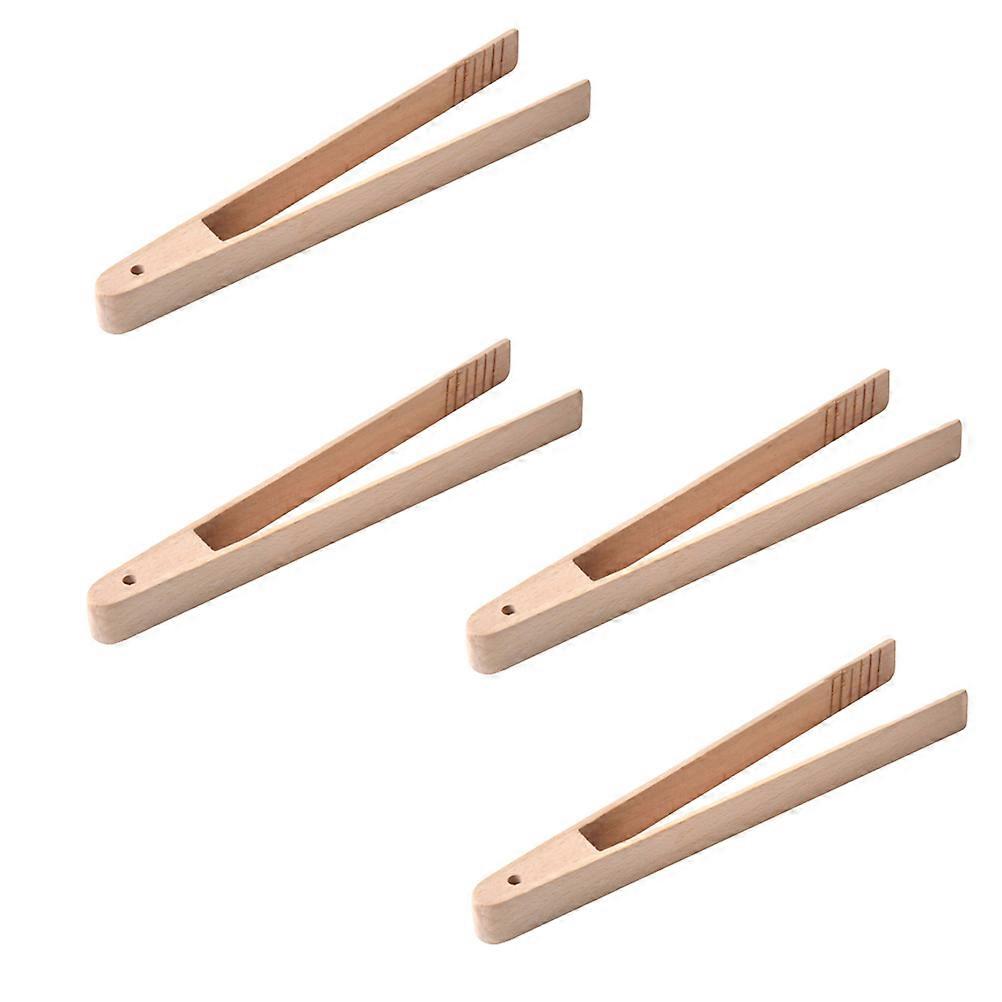 Bamboo Toaster Tongs   Heat Resistant, Lightweight, Non Scratch Kitchen Tongs for Cooking, Grilling, Baking, Frying, and Serving Toast, Bagels, and