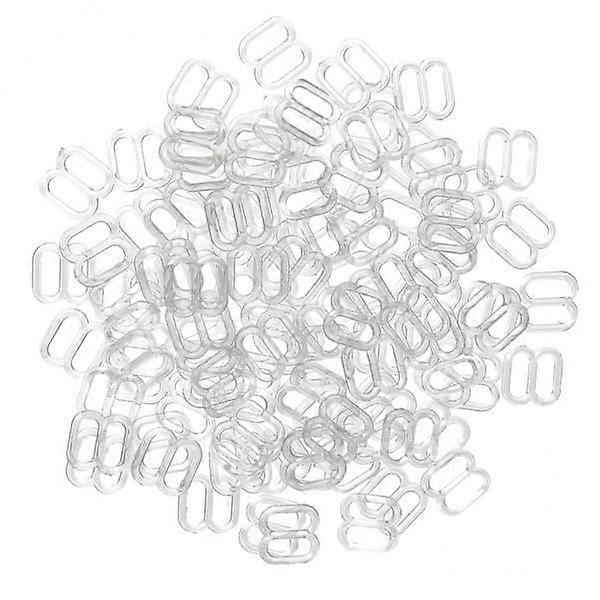 5x 100Pcs Metal Bra Strap Adjustment Buckle Rings Slides Hooks Invisible