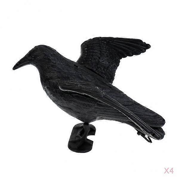4 stücke realistische Krähe Jagd Köder Vogel Scheuche Vogelscheuche Jagd Garten Ornament