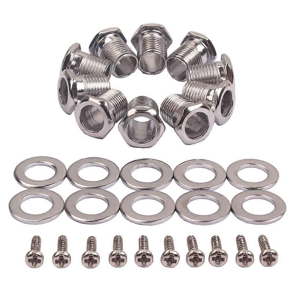 10x Ukulele Tuning Peg Tuner Machine Heads Hex Threaded Bushing Ferrules DIY