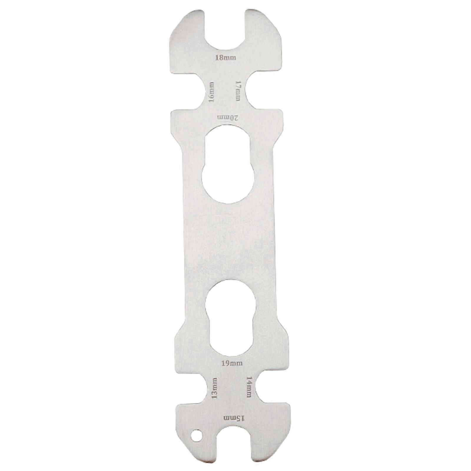 8 in 1 Porous Hexagon Wrench Metal Steel Multifunction Wrench Flat Hexagon Wrench Spanner Tool for Bike Bicycles Cycling